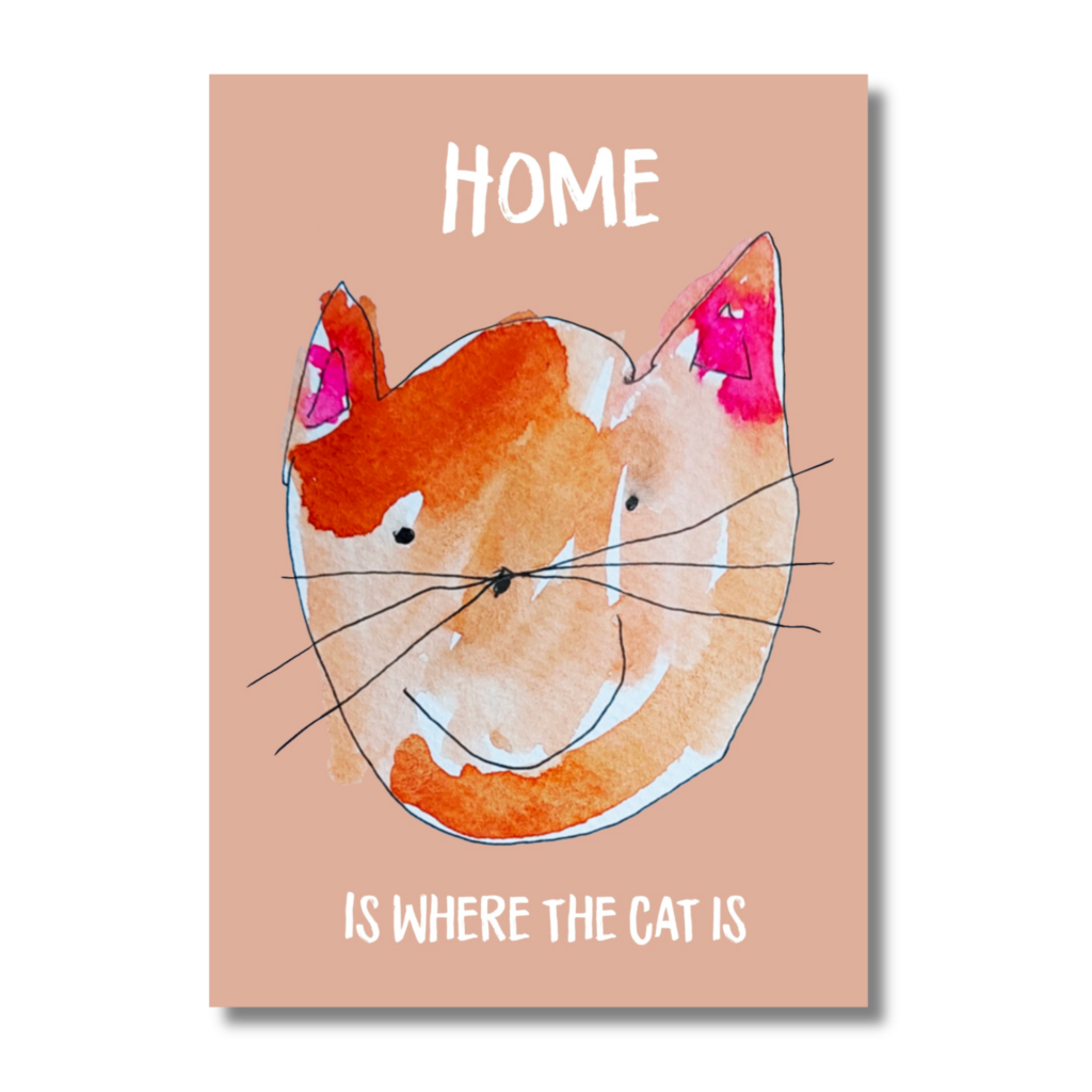 Kaart: Home is where the cat is