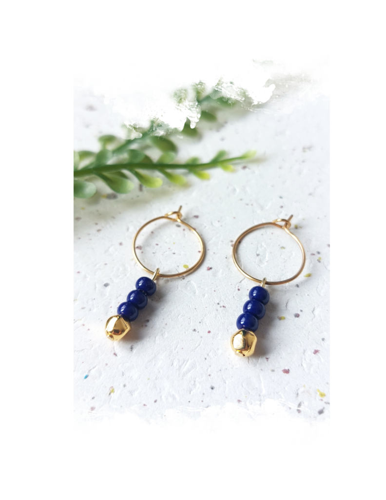 Oorringen chic blue