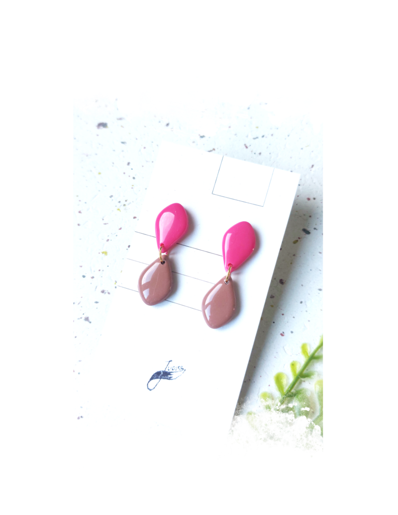 Classy drops pink brown