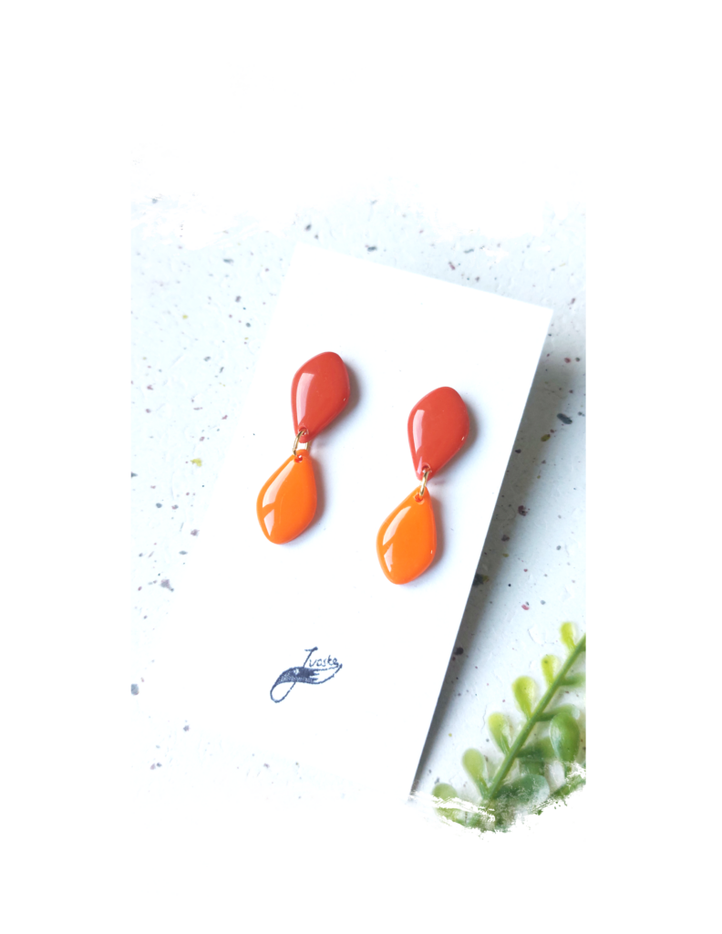Classy drops orange brown
